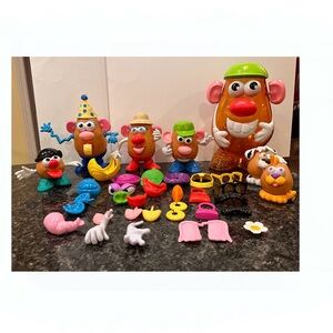 Mr. Potato head & large storage container. cat & dog, birthday, & more.